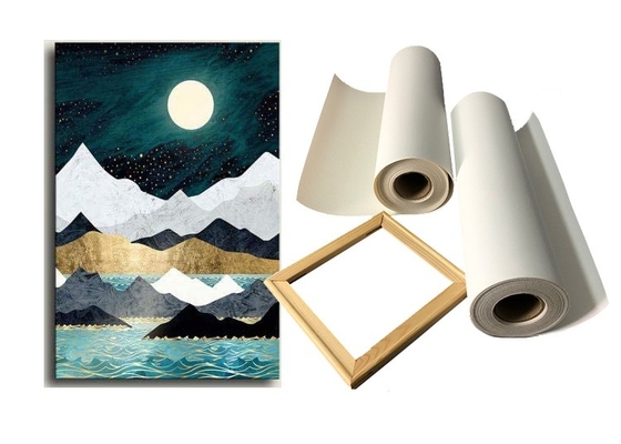 Khổ lớn Eco Solvent Inkjet Cotton Canvas Matte Artist Kéo dài