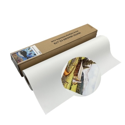In được chống nước Matte 360gsm Polycotton Inkjet Canvas Roll cho mực sắc tố / thuốc nhuộm