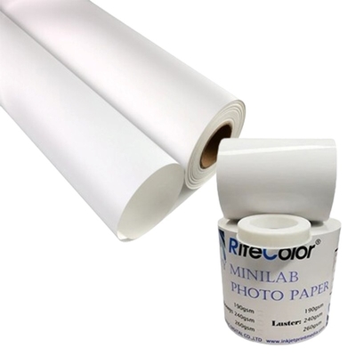 in kỹ thuật số mực sắc tố 260gsm satin Inkjet RC giấy ảnh cuộn