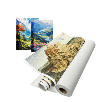 380gsm Eco Solvent UV Latex Inkjet Glossy Polyc Bông Canvas Roll