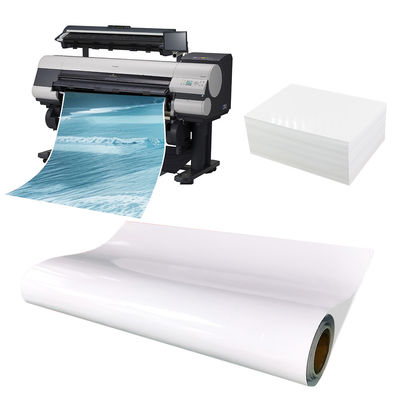 90gsm injet in ấn nhãn dán phủ bóng giấy mặt trước cho vật liệu nhãn