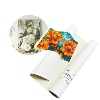 Thiết kế rộng chuyên nghiệp 380gsm Matte Eco Solvent Inkjet Polycotton Canvas Roll Cho Injet in kỹ thuật số