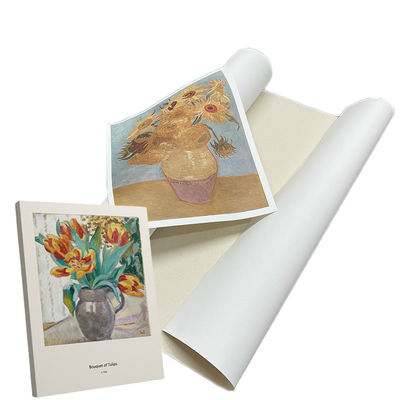 Máy hòa tan sinh thái và in ấn Latex Inkjet Polycotton Canvas Fine Textured Matte Surface 380gsm