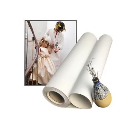 injet môi trường dung môi 280gsm mat polyester canvas roll cho in số