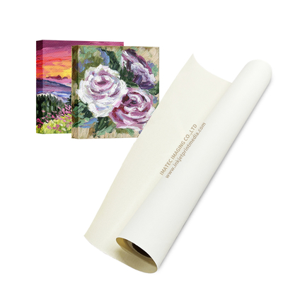 Cuộn vải canvas PolyCotton mờ 380gsm, rộng 36-60 inch, dùng cho in UV Latex