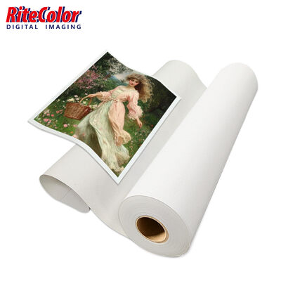 380gsm Matte PolyCotton Canvas Roll cho in UV với bề mặt mờ và tương thích phun mực định dạng rộng