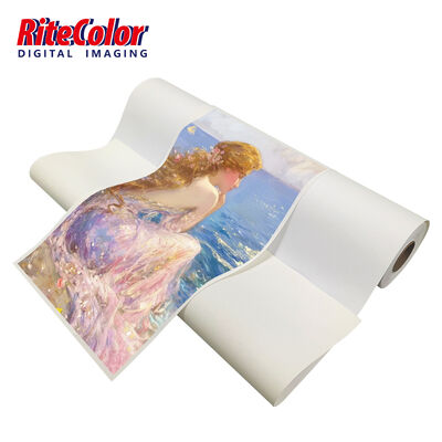 Vải Canvas Polycotton Mờ Khô Nhanh 380gsm 44'' 50'' Lý tưởng cho bản in nghệ thuật với mực Eco-solvent Latex UV