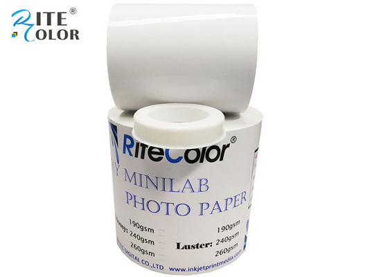 Dry Lab Minilab RC Giấy ảnh bóng không thấm nước 260gsm 6 inch X 65 M